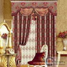 china ready made window curtain, red and purple curtains